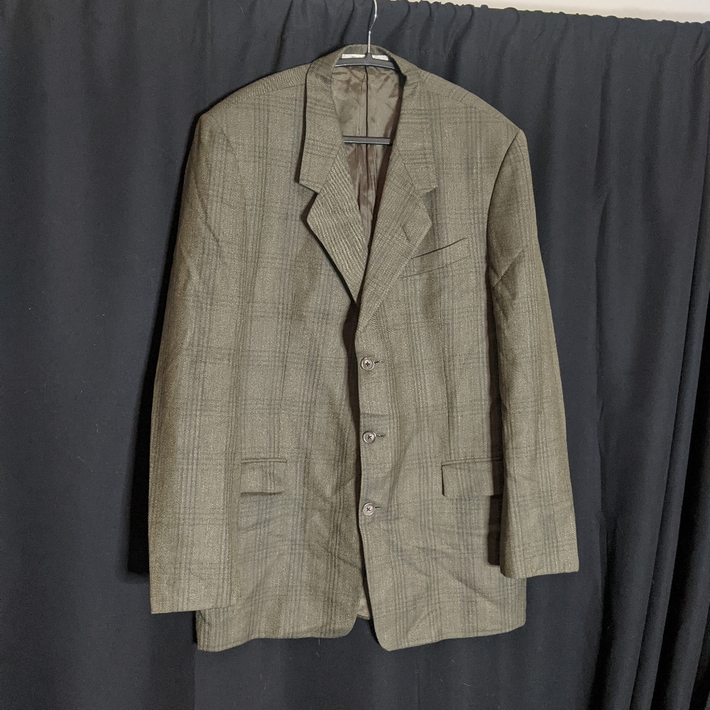 Karl Lagerfeld vintage silk plaid jacket